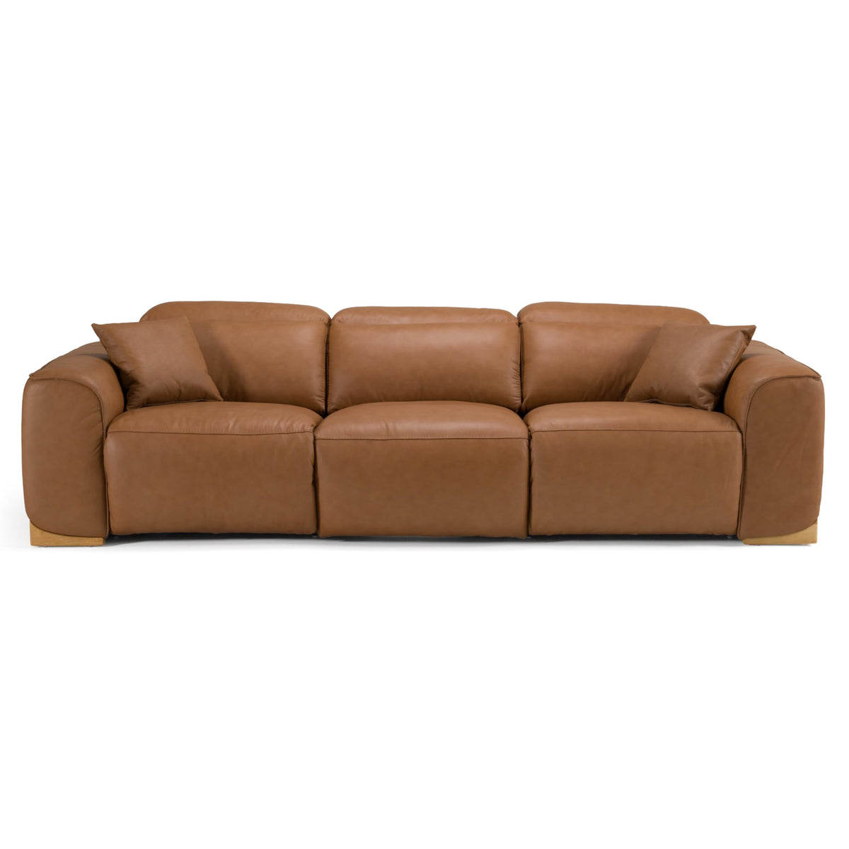 Hagerty - Modern Brown Leather Sofa with 2 Power Recliners by Limari Home – Foam, Brown, Model LIM-83136