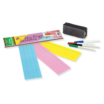 Dry Erase Sentence Strips by Pacon – 1 Count (Pack of 1), Coated Paper, Assorted, Model PAC5188