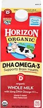 Horizon Organic Ultra Pasteurized DHA Whole Milk, 0.5 Gallon -- 6 per case.