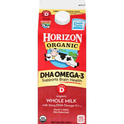 Ultra Pasteurized DHA Whole Milk by Horizon Organic – 66 Fl Oz (Pack of 6), Pack of 6