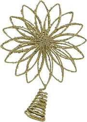 Iron Treetop Decor Golden Star Tree Topper Hollow Christmas