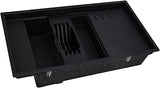 Ruvati 18 x 34 inch Granite Composite Quartz Workstation Kitchen Sink epiStage Dual Mount Single Bowl - Black - RVG1650BK