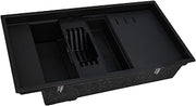 Ruvati 18 x 34 inch Granite Composite Quartz Workstation Kitchen Sink epiStage Dual Mount Single Bowl - Black - RVG1650BK