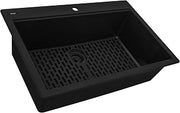 Ruvati 33x22-in Midnight Black epiGranite Drop-in Sink - RVG1080BK