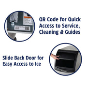 Commercial Undercounter Ice Maker with Bin by Scotsman – 80.0 pounds, Stainless Steel, Model UC2024MA-1