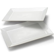 Meideal Porcelain Serving Platters, 18 x 12 Inch Rectangular, Set of 2 White