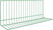 HUBERT L Shape Shelf Divider Green Epoxy Coat Wire - 30"L x 8" and 12" Sides
