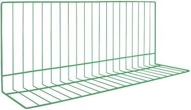 HUBERT L Shape Shelf Divider Green Epoxy Coat Wire - 30"L x 8" and 12" Sides