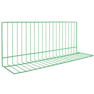 L Shape Shelf Divider Green Epoxy Coat Wire - 30"L x 8" and 12" Sides by HUBERT – Metal, Green, Model DIV-30128-GN