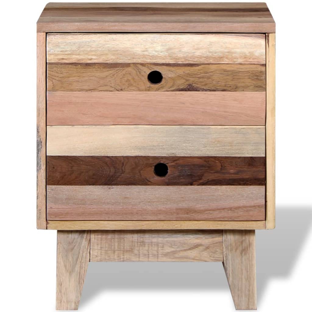 Bedside Cabinet Solid Reclaimed Wood by vidaXL – Wood, Beige, Model 244234