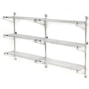 Poly-Green WALL Mount Wire Shelving by Nexel – 3, Alloy Steel, Green