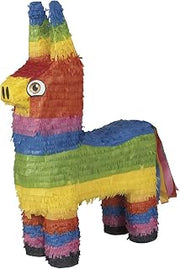Unique Party Premium Rainbow Cardstock Burro 3D Pinata - 22" x 14" (1 Pc) - Perfect for Festive Celebrations & Family Fun