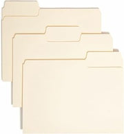 SMEAD SuperTab File Folder, Oversized 1/3-Cut Tab, Letter Size, Manila, 100 Per Box (10301)