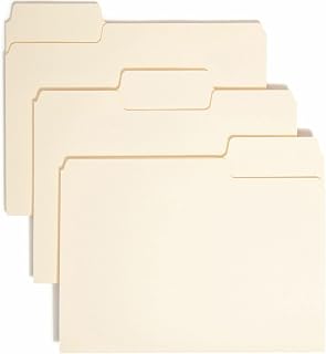 SMEAD SuperTab File Folder, Oversized 1/3-Cut Tab, Letter Size, Manila, 100 Per Box (10301)