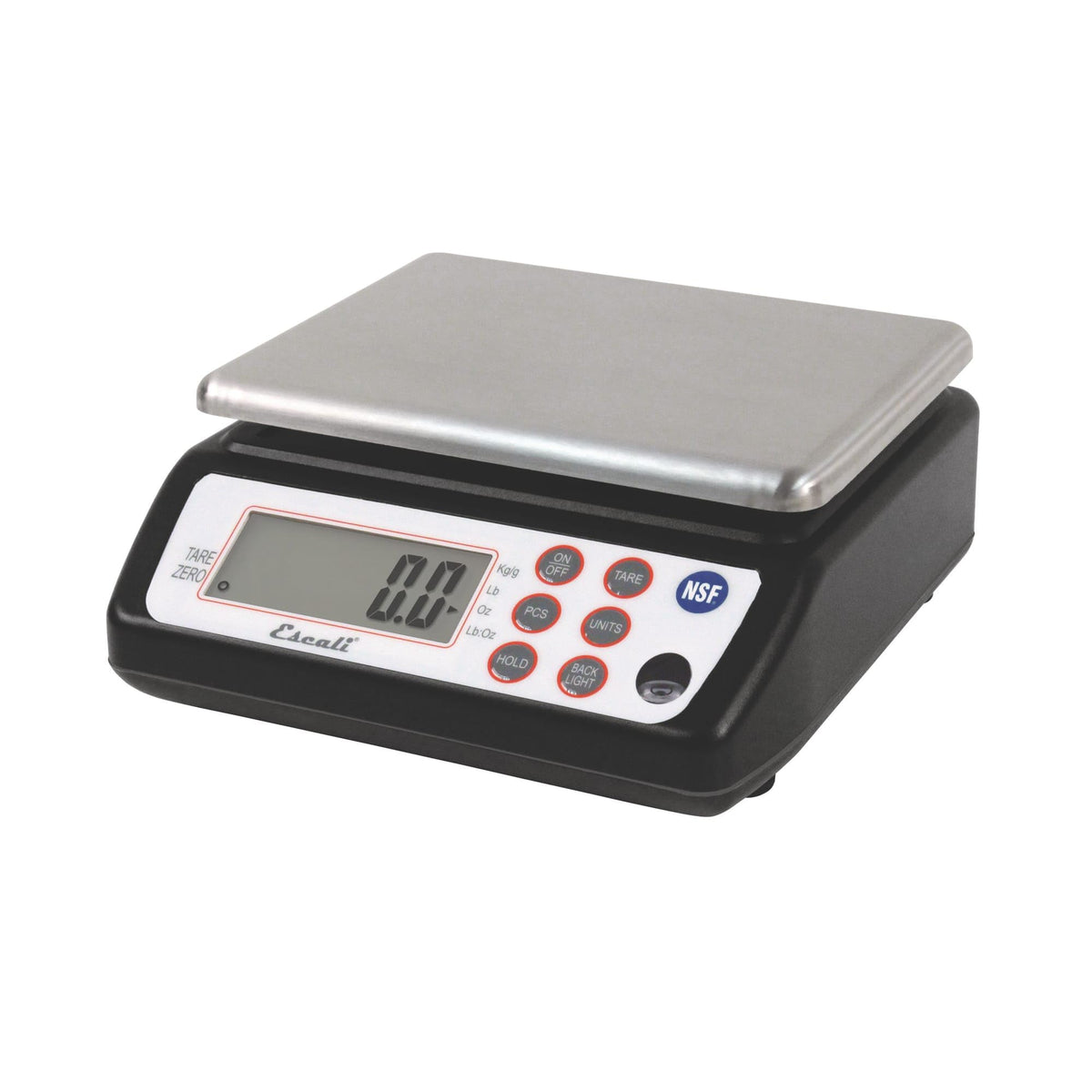 Digital Kitchen Scale 33 lb Capacity Square by San Jamar – 3.75 inches, Plastic, Stainless, Model SCDG33BK