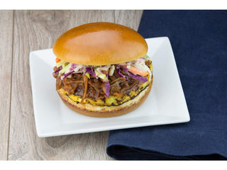 Brioche Hamburger Bun by Gonnella Baking – 4.5 inch, Pack of 48