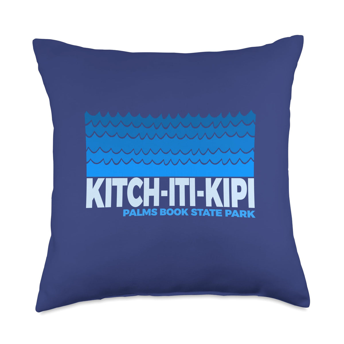 Kitch-Iti-Kipi MI - Kitch-Iti-Kipi Palms Book Park Michigan Throw Pillow by Michigan Aquatic Designs – 18x18, polyester twill fabric, Multicolor, Model MWM8FPD2YB7US_18X18