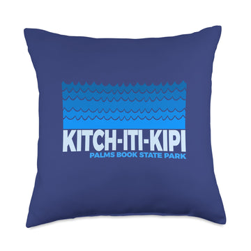 Kitch-Iti-Kipi MI - Kitch-Iti-Kipi Palms Book Park Michigan Throw Pillow by Michigan Aquatic Designs – 18x18, polyester twill fabric, Multicolor, Model MWM8FPD2YB7US_18X18