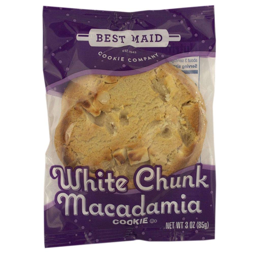 White Chunk Macadamia Cookie by Best Maid – 3 Ounce (Pack of 48), Pack of 48