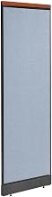 Global Industrial 24-1/4"W x 77-1/2"H Deluxe Office Partition Panel with Pass Thru Cable, Blue