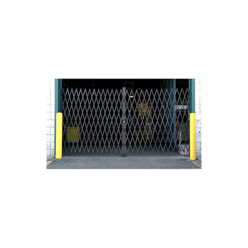 10'W Double Folding Security Gate by Global Industrial – 11"L x 61"W x 4"H, Steel, Gray, Model 241689