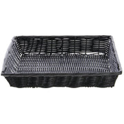 HUBERT Black / 14"Lx12"Wx2.5"H / Modern Shelf Baskets