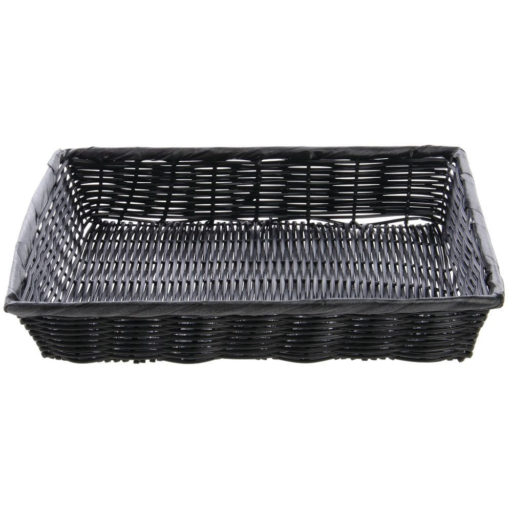 HUBERT Black / 14"Lx12"Wx2.5"H / Modern Shelf Baskets
