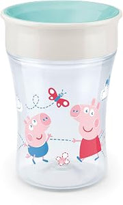 NUK Magic Cup 230 ml, 360° Drinking Edge, Waterproof Silicone Disc, from 8 Months, BPA-Free, Turquoise