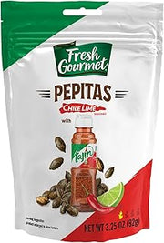 Fresh Gourmet Tajín® Pepitas, Chile Lime, 3.3oz(Pack of 9) Resealable Bag