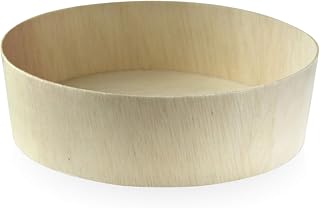PacknWood 210SAMBOL155 Round Wooden Bowl,Wooden Bowls for Food,Food Safe Wooden Bowls (5.9”*1.8”)- 24oz 100 pcs