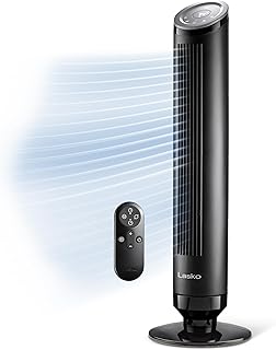 Lasko Ascend Quiet 29 dBA Tower Fan with Remote - 36" - OST100 - Black