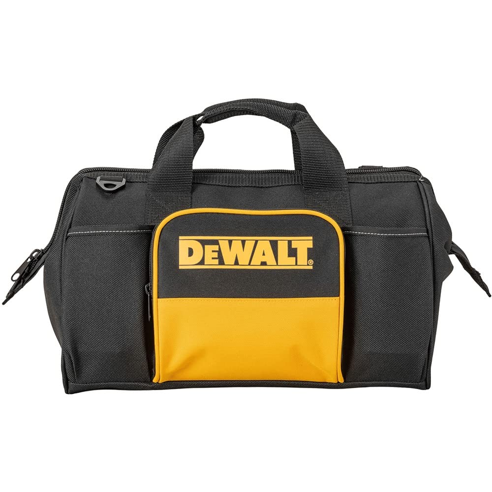 Multitak Small Easy Access Tool Bag by DEWALT – 400 mm, Leather Metal Plastic Nylon, Multicolor, Model DEWDWST83514-1