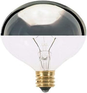 Satco S3245 120V Candelabra Base 40-Watt G16.5 Light Bulb, Silver Crown