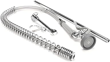 T&S Brass B-2250-B Pre-Rinse Assembly 44" Stainless Steel Hose Self-Closing Squeeze Valve Wall Bracket