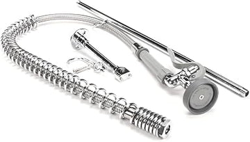 T&S Brass B-2250-B Pre-Rinse Assembly 44" Stainless Steel Hose Self-Closing Squeeze Valve Wall Bracket