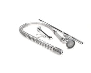 Pre-Rinse Assembly 44" Stainless Steel Hose Self-Closing Squeeze Valve Wall Bracket by T&S Brass – Stainless Steel, Silver, Model B-2250-B