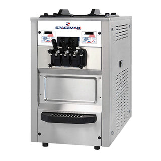 6235-C Two Flavor/Twist Air Cooled Gravity Countertop Soft Serve Ice Cream Machine (2) 12.7 Quart Hoppers by Spaceman – 12.7 quarts, Model 6235H
