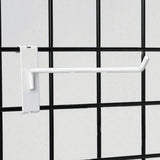 8" White Gridwall Hooks by HUBERT – Model GH8W
