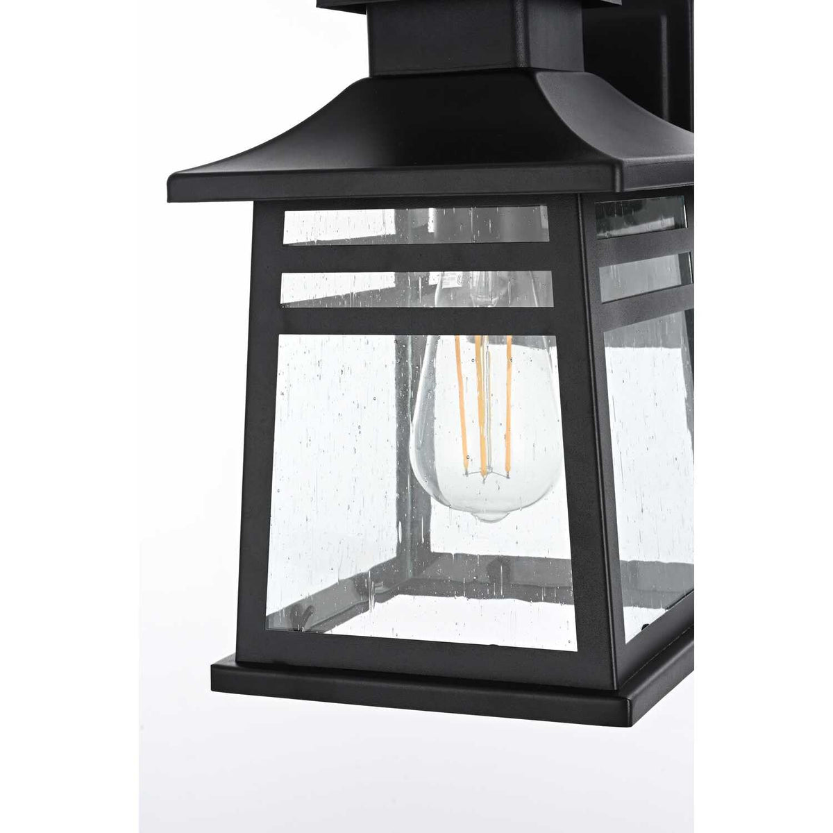 Bambrey One Light Outdoor Wall Sconce Black by Lighting Design – Iron, Black, Model OD352W12BK