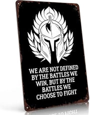 Spartan Inspirational Vintage Metal Wall Art Signs 8X12 Inch