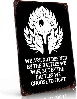 Spartan Inspirational Vintage Metal Wall Art Signs 8X12 Inch