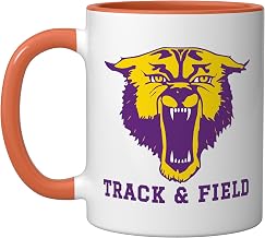 Bloomfield High School Indians Track & Field Ceramic Mug, Orange/White, 11oz