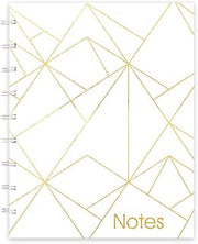 Blueline MiracleBind Notebook, Gold Collection, White, Large, 11 x 9 1/16 inches (AF3100.01)