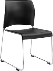 National Public Seating NPS 8800 Series Plastic Cafetorium Stacking Chair, Black, 4/Pack (8810-11-10/4)