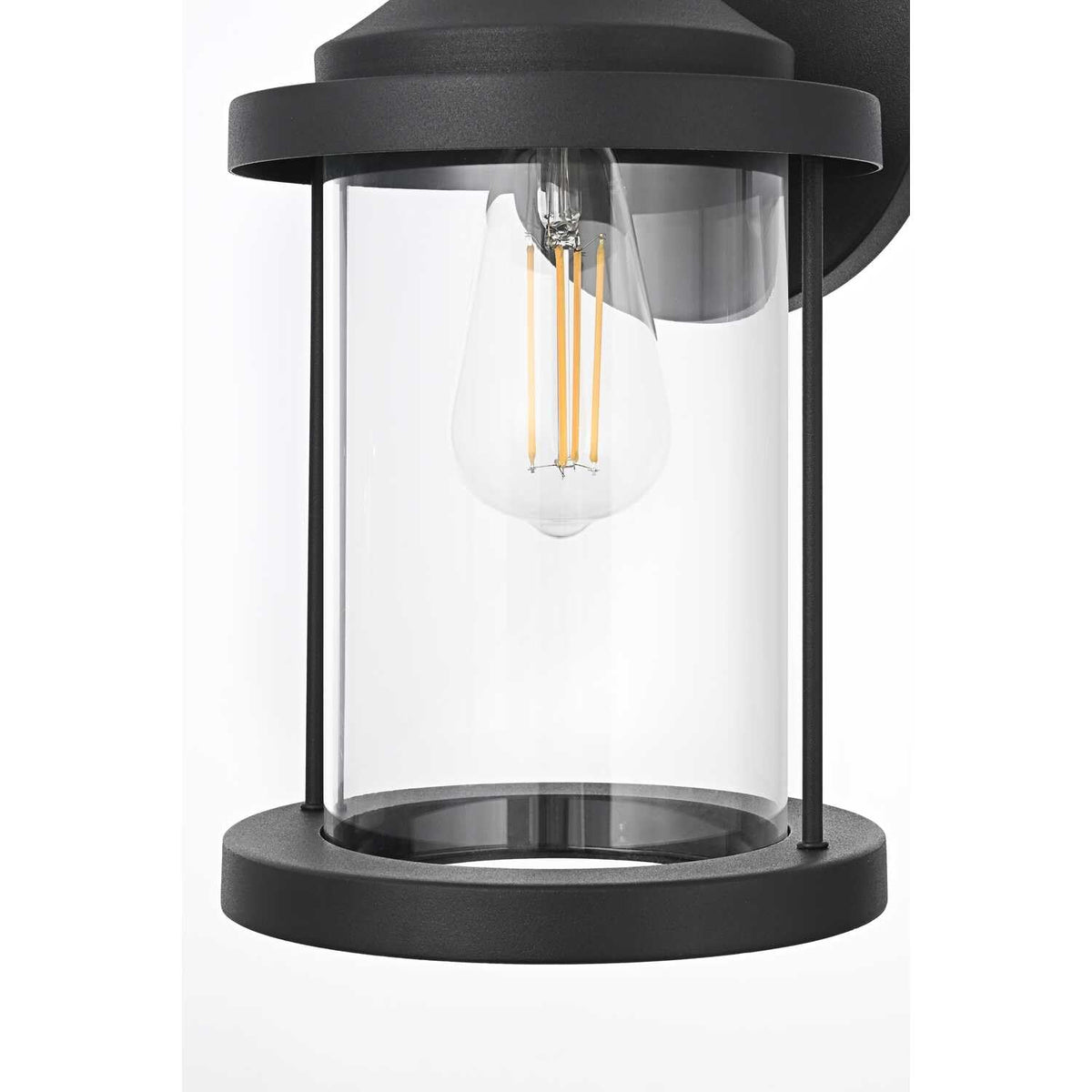 Roy One Light Outdoor Wall Sconce Black by Lighting Design – Iron, Black, Model OD402W12BK