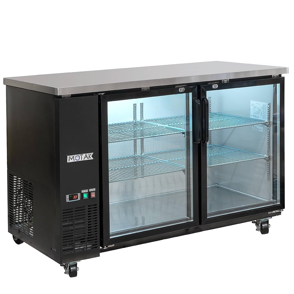 58 7/8" Bar Refrigerator by MOTAK – 61.22x30.51x41.73, In Description, Check Images, Model MBB-2D-60-G-X