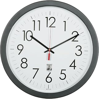 AbilityOne SKILCRAFT SelfSet Wall Clocks – Plastic Frame, 14.5” Diameter 6645-01-623-8823