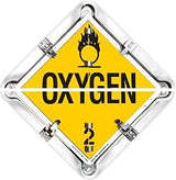 Labelmaster 81-CGOXY/S Hazmat Flip Placard, Flammable Gas, Non-Flammable Gas, Oxygen