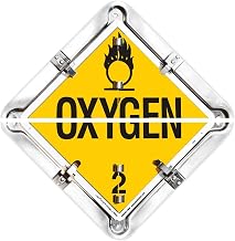 Labelmaster 81-CGOXY/S Hazmat Flip Placard, Flammable Gas, Non-Flammable Gas, Oxygen