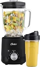 Oster 1200-Watt Vortex Blender With Blend-N-Go Cup, Shatter-Resistant Glass Jar Blender with iBlend Automatic Programs, Reversible Technology, Stainless Steel Blade